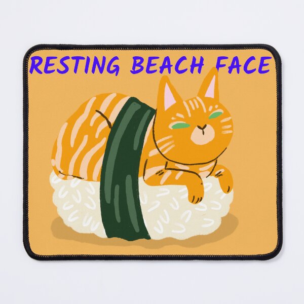 Item preview, Resting Beach Face Cat on Background designed and sold by CraftedHome.