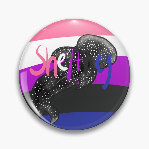 Artikelvorschau, Sie/Sie Genderfluid-Flagge mit Walhai entworfen und verkauft von Swirling_UniverseShop.
