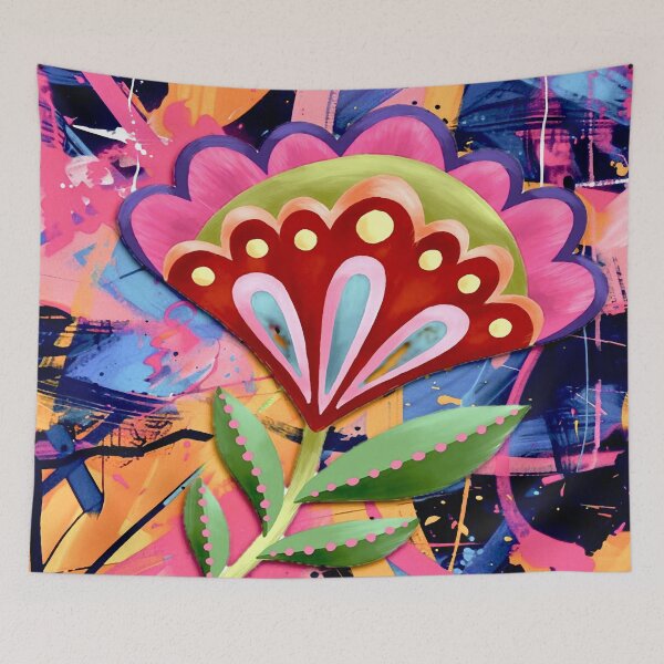 Item preview, Flower Abstract Painting designed and sold by ViaARTfactory.