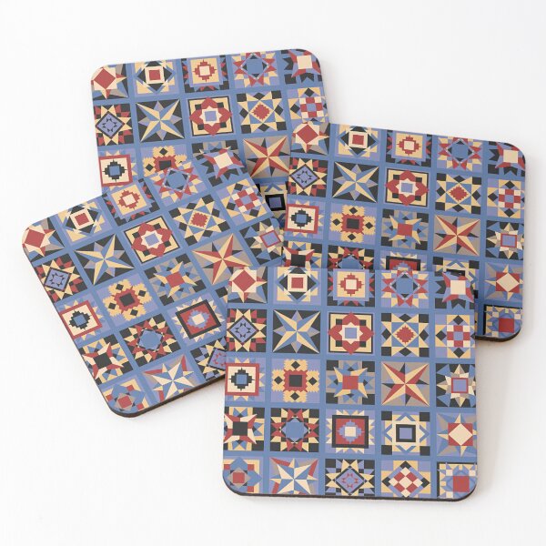 Item preview, Vintage Patchwork Quilt Pattern – Folk Art Star Block Design designed and sold by pnkrose.