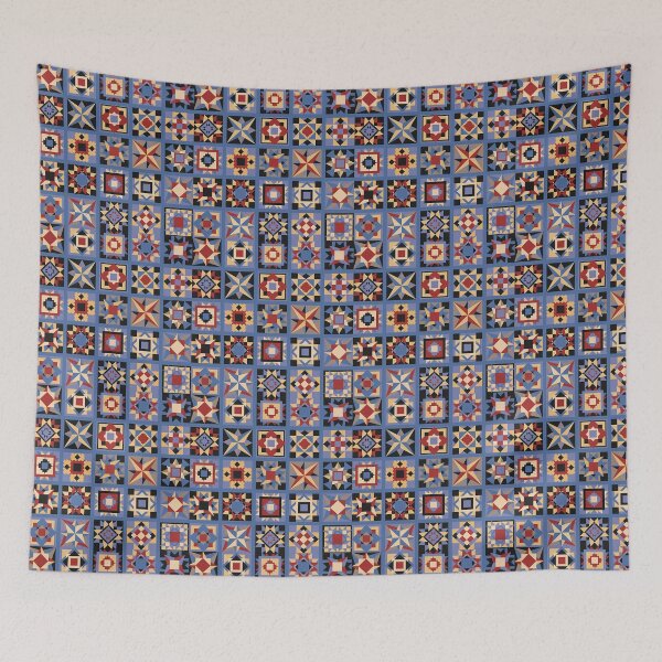 Item preview, Vintage Patchwork Quilt Pattern – Folk Art Star Block Design designed and sold by pnkrose.