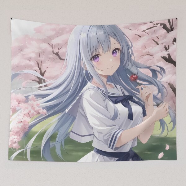 Item preview, Euphyllia Magenta Cherry Blossom Breeze Tenten Kakumei Anime designed and sold by Kellanartist.