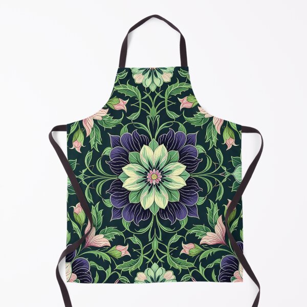 Artikelvorschau, Lila und grüne Blumenmuster entworfen und verkauft von Shelley Loewnau-Jones Studio.