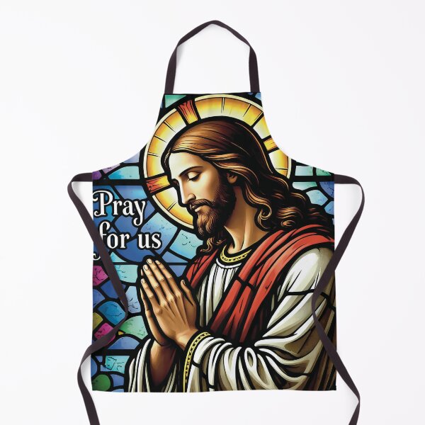 Item preview, Pray for Us Stained Glass Jesus Art Sticker" designed and sold by Origen88.