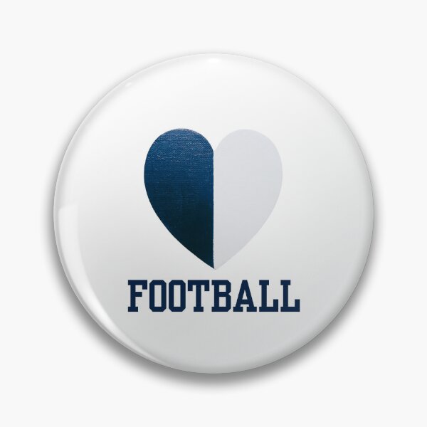 Item preview, FOOTBALL Blue & White Painted Heart designed and sold by FABOArt.