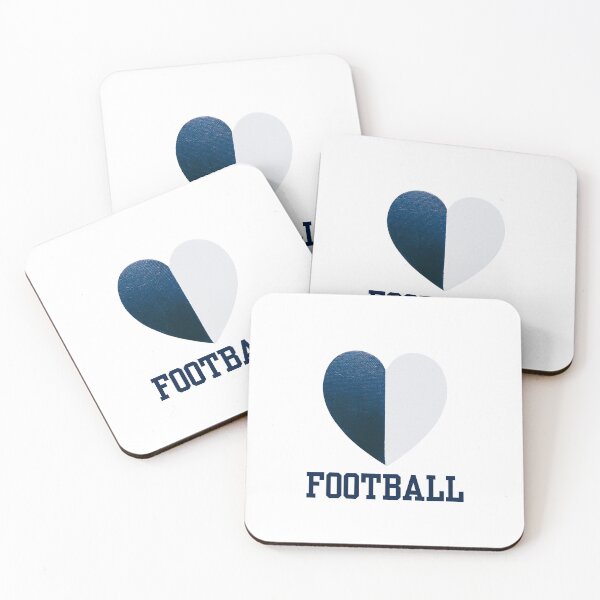 Item preview, FOOTBALL Blue & White Painted Heart designed and sold by FABOArt.