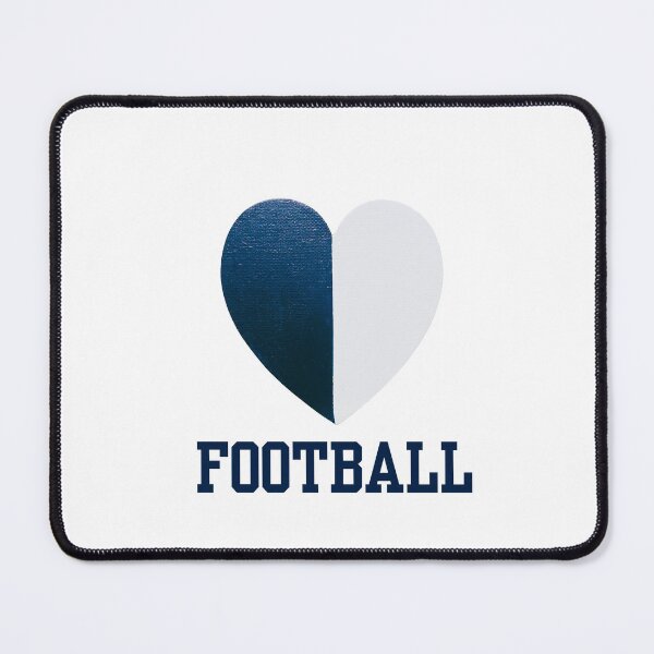 Item preview, FOOTBALL Blue & White Painted Heart designed and sold by FABOArt.