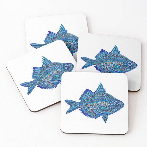 Item preview, Blue abstract tropical fish designed and sold by DaveDanchuk.