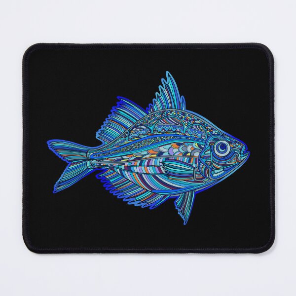 Item preview, Blue abstract tropical fish designed and sold by DaveDanchuk.
