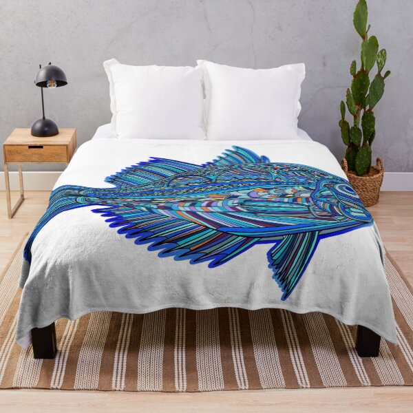 Item preview, Blue abstract tropical fish designed and sold by DaveDanchuk.