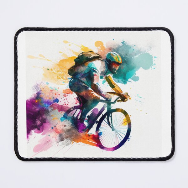 Item preview, Watercolor Bicyclist designed and sold by CraftedHome.