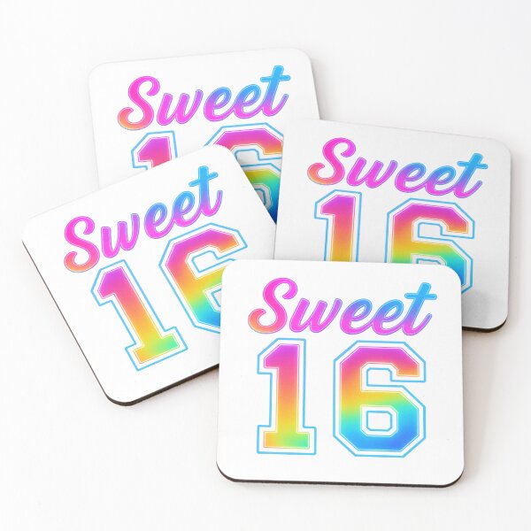 Item preview, Sweet 16 Rainbow Neon Birthday Design designed and sold by PixelExpressStudio.