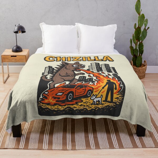 Item preview, Shih Tzu being Godzilla attacking the city and burning it down designed and sold by notorius12.