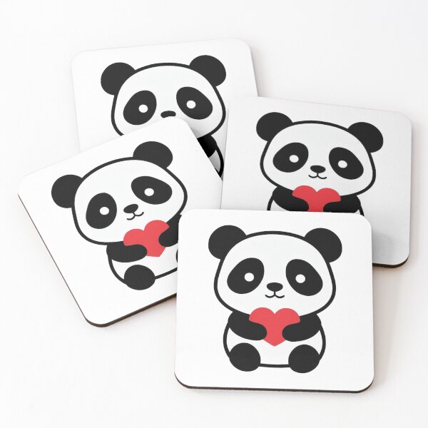 Item preview, Cute Cartoon Panda Holding Heart Minimalist designed and sold by marionrien.
