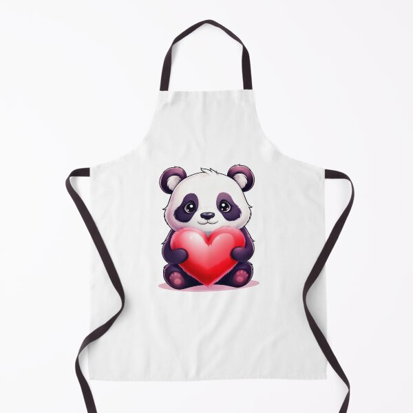 Item preview, Cute Cartoon Panda Holding Fluffy Love Heart designed and sold by marionrien.