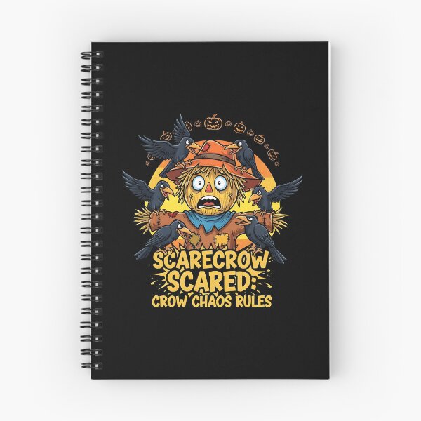 Item preview, Scared Scarecrow with Crows – Funny Halloween Cartoon designed and sold by Dazzle-Sizzle.