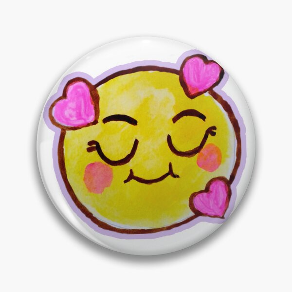 Item preview, Relieved Emoji Kawaii Cute watercolor illustration  designed and sold by happiartworks .