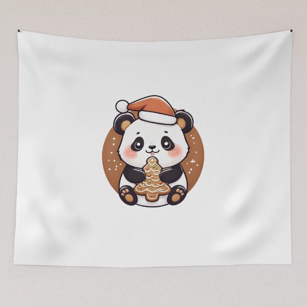Item preview, Cute Panda With Gingerbreads Christmas Tree designed and sold by marionrien.