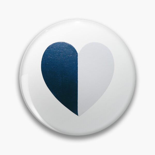 Item preview, Blue & White Hand-painted Heart  designed and sold by FABOArt.