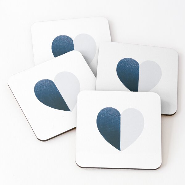 Item preview, Blue & White Hand-painted Heart  designed and sold by FABOArt.