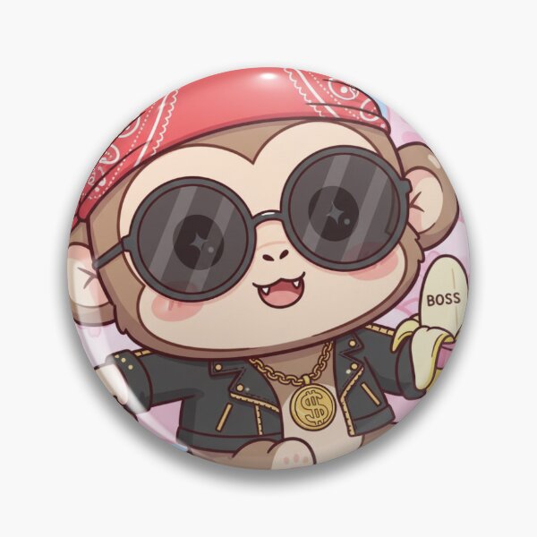 Item preview, Banana Boss – Kawaii Monkey With Swag designed and sold by SkyDesigner77.