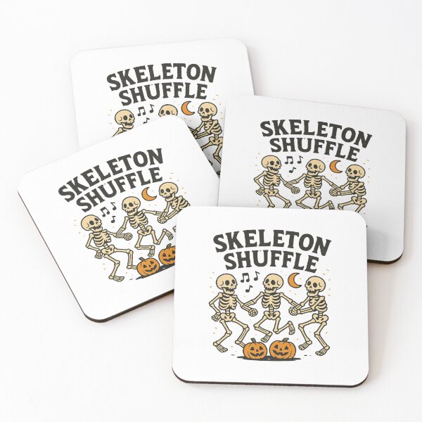 Item preview, Skeleton Shuffle – Vintage Halloween Dancing Skeletons Retro Design designed and sold by DailyDrivesct.
