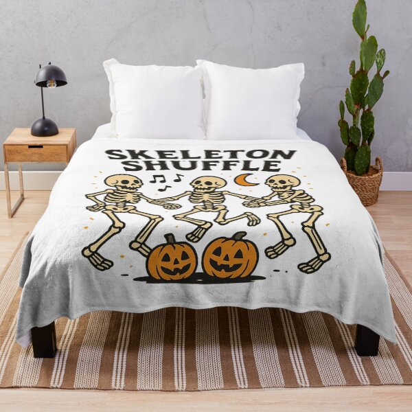 Item preview, Skeleton Shuffle – Vintage Halloween Dancing Skeletons Retro Design designed and sold by DailyDrivesct.