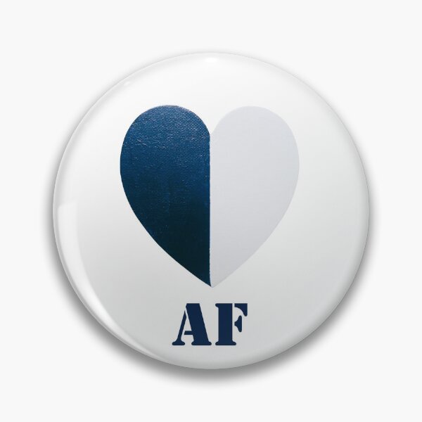 Item preview, AF Blue & White Painted Heart designed and sold by FABOArt.