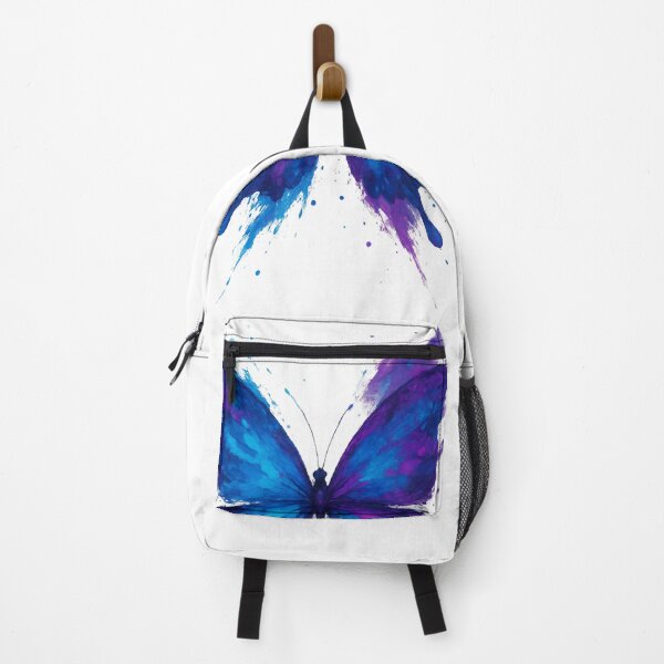 Item preview, Blue and Purple Watercolor Butterfly – Abstract Splashed Illustration designed and sold by NautilusPrint.