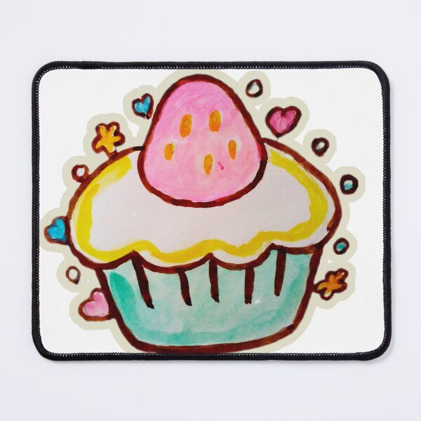 Item preview, Kawaii Cute Cupcake Food watercolor illustration designed and sold by happiartworks .