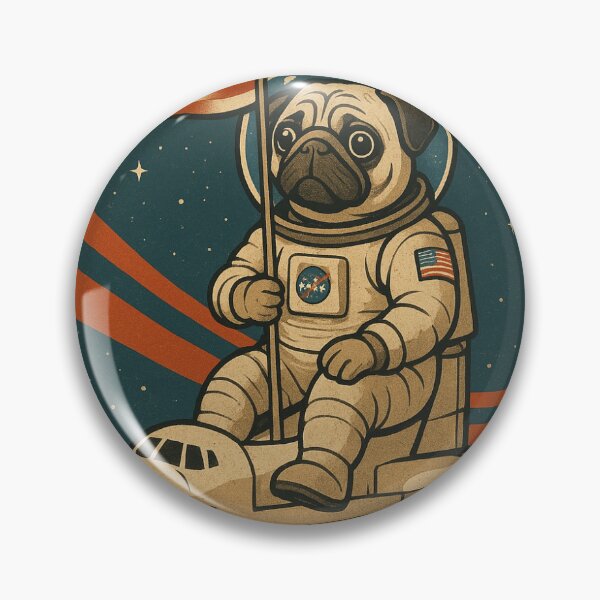 Item preview, pug to the moon designed and sold by GalaticHorizens.