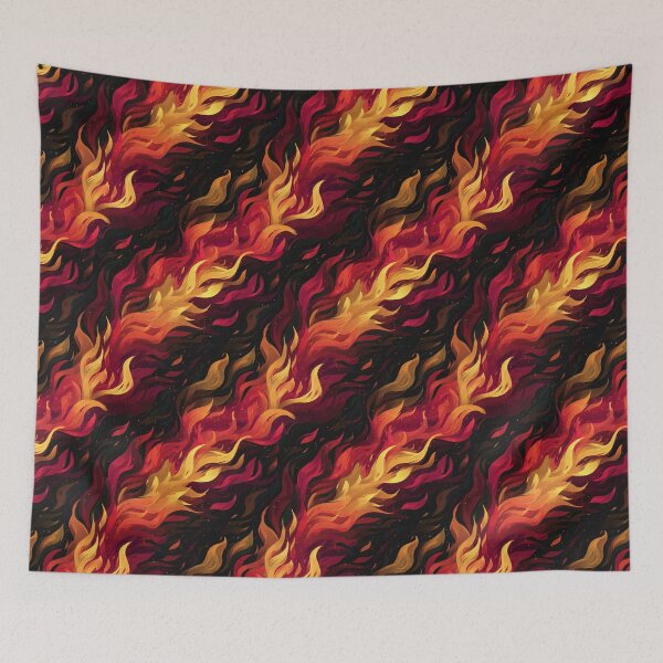 Item preview, Abstract flame pattern – fire waves design illustration designed and sold by Meiersbeste.