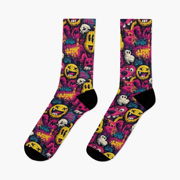 Item preview, Graffiti Street Art Character Pattern – Colorful Cartoon Illustration designed and sold by Meiersbeste.