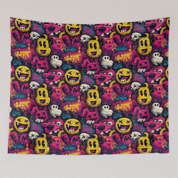 Item preview, Graffiti Street Art Character Pattern – Colorful Cartoon Illustration designed and sold by Meiersbeste.