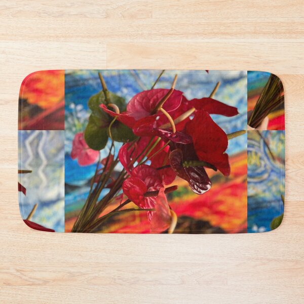 Item preview, Red Blossoms with Painted Sky Mural designed and sold by TrisaThyme.