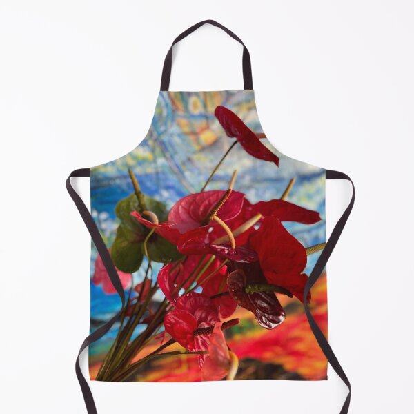 Item preview, Red Blossoms with Painted Sky Mural designed and sold by TrisaThyme.