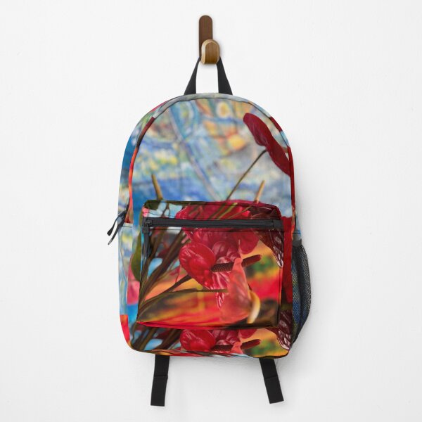 Item preview, Red Blossoms with Painted Sky Mural designed and sold by TrisaThyme.