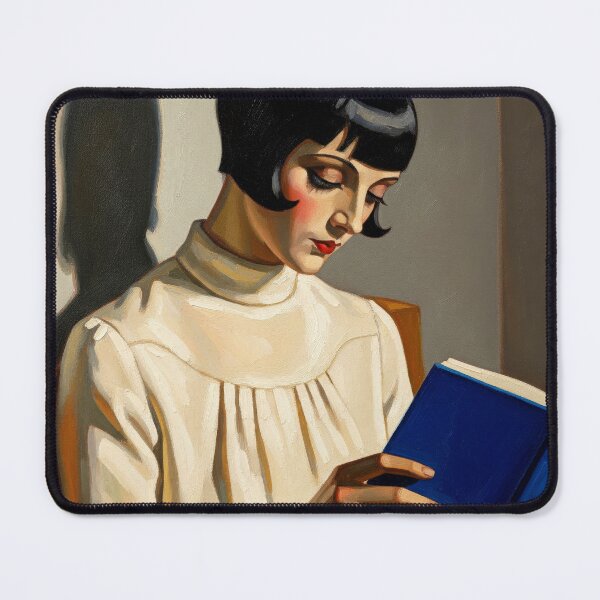 Item preview, The Silent Reader - Original Art Deco Artwork designed and sold by elektronen.