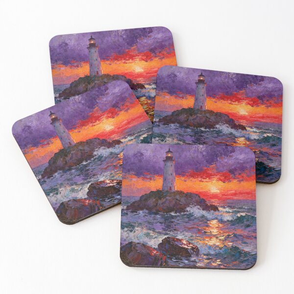 Item preview, Lighthouse with brilliant Sunset designed and sold by Heartlight88.