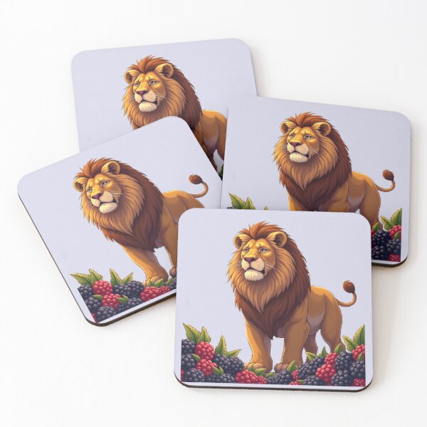 Item preview, Lion, blackberries and raspberries designed and sold by PierreAlbijanic.