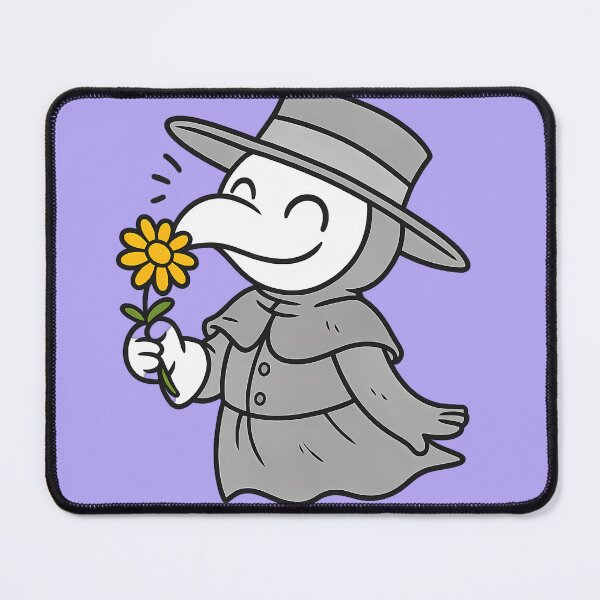 Item preview, Spooky Cute Plague Doctor Sniffing a Daisy designed and sold by designsbyhw.