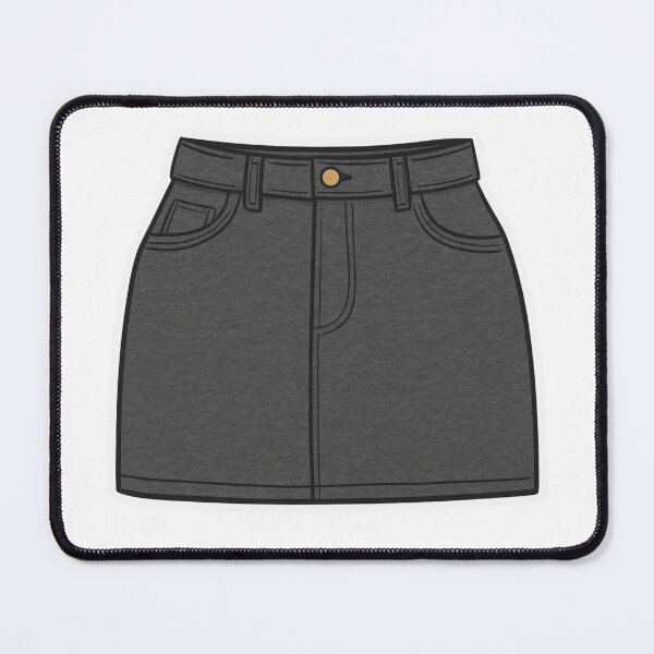 Item preview, Black Denim Mini Skirt Cartoon Sticker designed and sold by ha11e11.