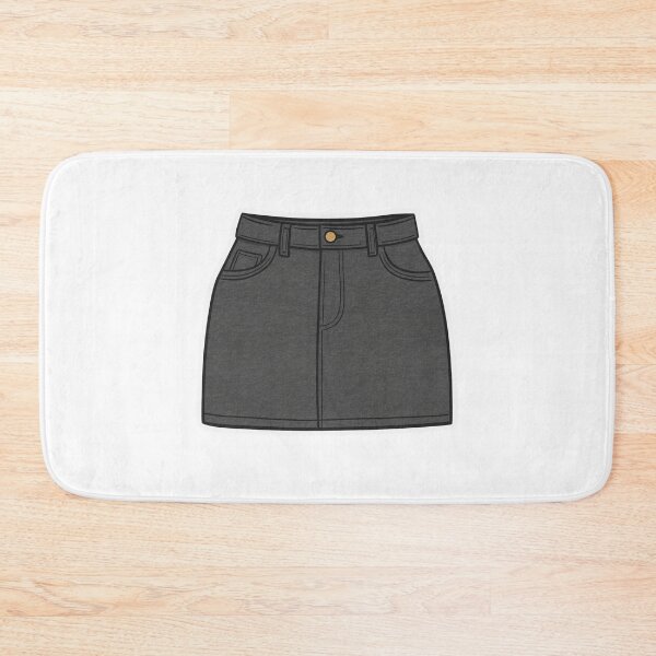 Item preview, Black Denim Mini Skirt Cartoon Sticker designed and sold by ha11e11.