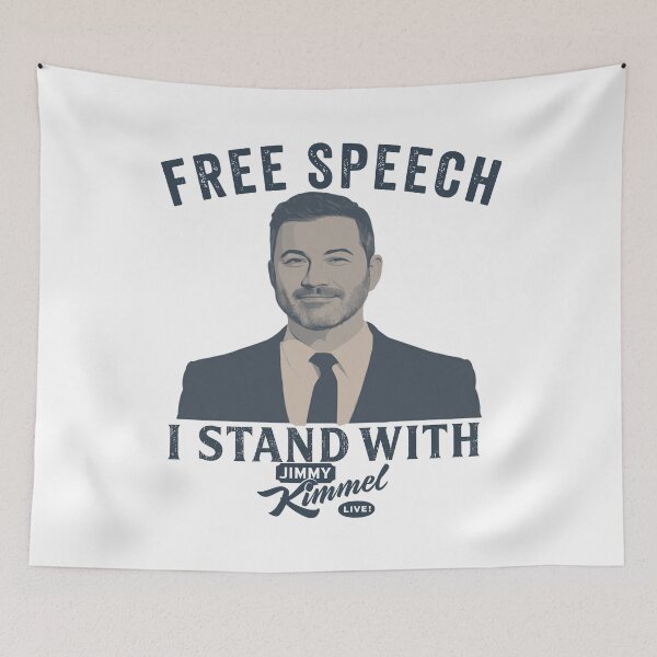 Item preview, Free Speech Under Attack Colbert Kimmel - I Stand with Jimmy Kimmel, Team Kimmel designed and sold by judithcooley.