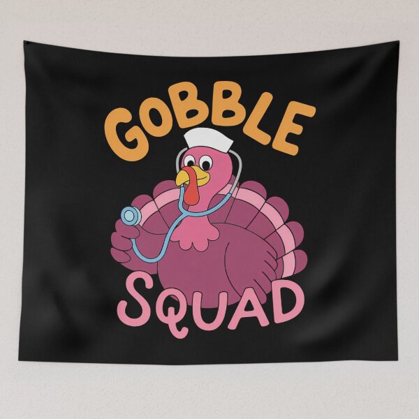 Item preview, cardiac Nurse Gobble Squad, Funny Turkey Thanksgiving designed and sold by LeeEvans222.