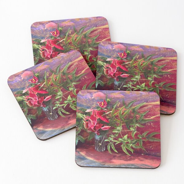 Item preview, Anthuriums and Ferns with Painted Sky designed and sold by TrisaThyme.