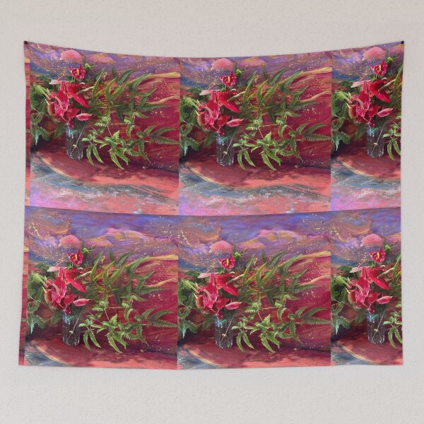 Item preview, Anthuriums and Ferns with Painted Sky designed and sold by TrisaThyme.