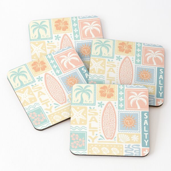 Item preview, Salty Retro Beach Art | Coastal Surf & Tropical Vibes designed and sold by Maddy Designs.