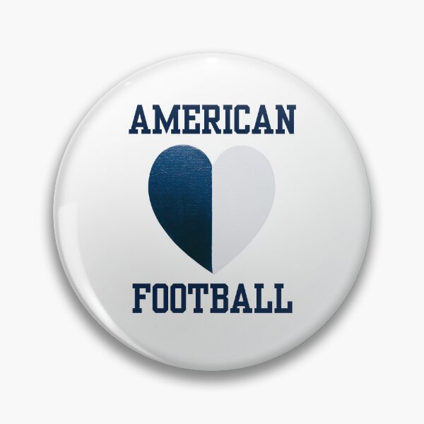 Item preview, AMERICAN FOOTBALL Blue & White Painted Heart designed and sold by FABOArt.