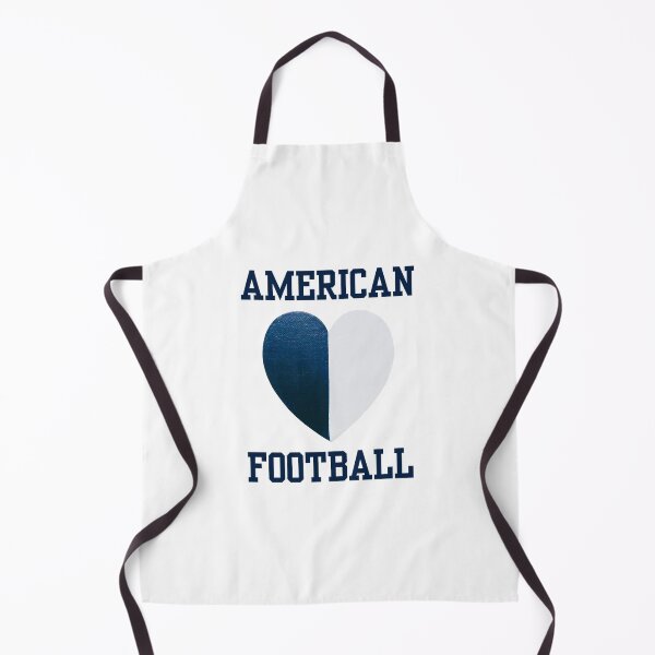 Item preview, AMERICAN FOOTBALL Blue & White Painted Heart designed and sold by FABOArt.